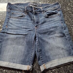 NEW American Eagle Outfitters Women's Blue Bermuda Shorts Size 14 *make A Offer*